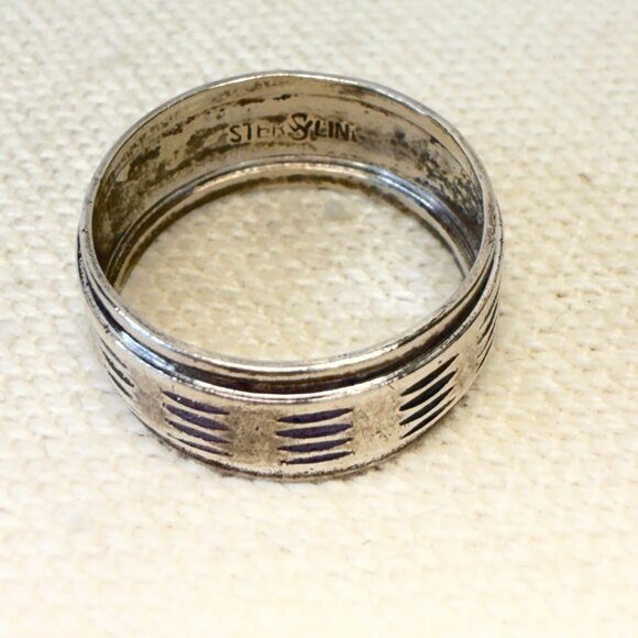 Vintage Sterling Silver Textured Ring Size 6‎ Marked Simple Dainty Minimal - Picture 2 of 8